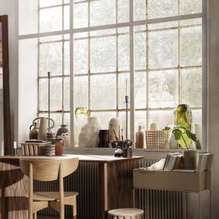 Herman Dining Chair, Wood, Ferm Living, Black, Natural Oak, Red Brown, Warm Grey, Sedie, Legno