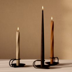 Candle, Audo, Spire Smooth Tapered, Ocra, Neutral, Avorio, Cera, Wax, Ivory, Neutral