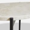 La Terra Occasional Table, Medium, Travertine, Travertino, Agnes Morguet, Ivory, Grey Melange, Tavolo, Urban Design Love Affair