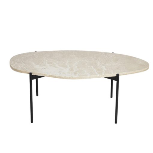 La Terra Occasional Table, Large, Travertine, Travertino, Agnes Morguet, Ivory, Grey Melange, Tavolo, Urban Design Love Affair